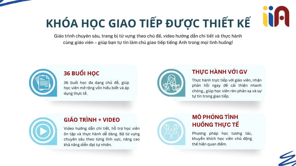 Khóa học giao tiếp được thiết kế bài bản